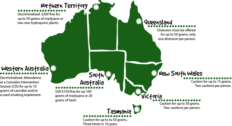 Australian marijuana map